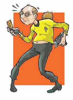 John Freeman as Captain Kirk. Art by Nick Miller