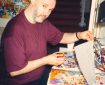 Steve Whitaker at work in the Marvel UK "Bullpen" in 1993. Photo: Tim Quinn