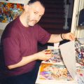 Steve Whitaker at work in the Marvel UK "Bullpen" in 1993. Photo: Tim Quinn