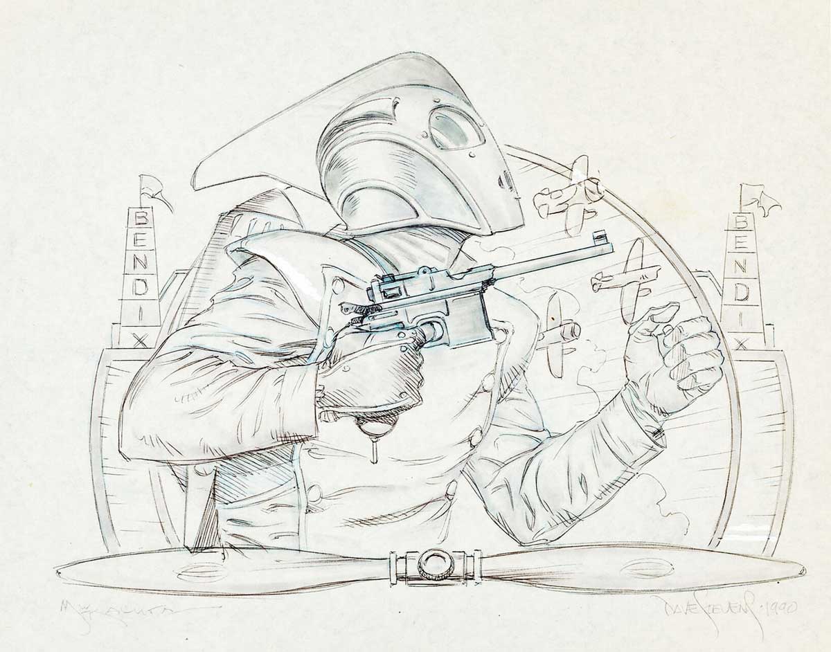 Dave Stevens - Rocketeer Illustration Original Art (1990)
