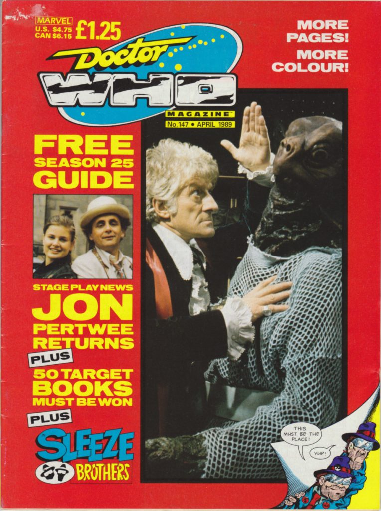 The Sleeze Brothers sneak onto the cover of Doctor Who Magazine #147