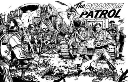 Phantom Patrol by Chris Weston -Black and White Line Art