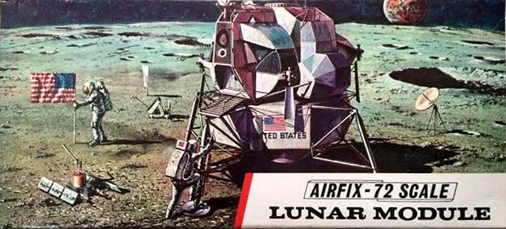 Airfix Lunar Module Kit 393 (1970) - art by Roy Cross