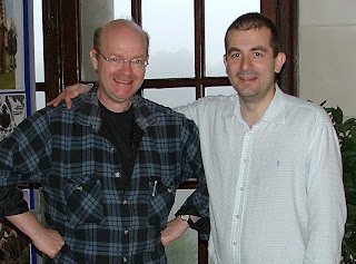 Small pressers to the end – John on the left with Ian Wheeler at the Lancaster Comics Day in 2006, proud parents of a bouncing baby EFA 14.