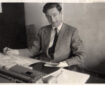 David Motton in the offices of Amalgamated Press in the 1960s
