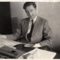 David Motton in the offices of Amalgamated Press in the 1960s