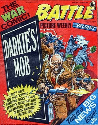 A promotional image for Darkie's Mob's first publication in Battle.