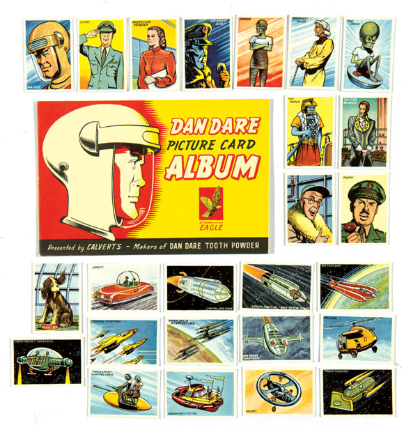 FC Calvert's Dan Dare Toot Powder and Picture Card Album (1953), with all 25 cards unmounted
