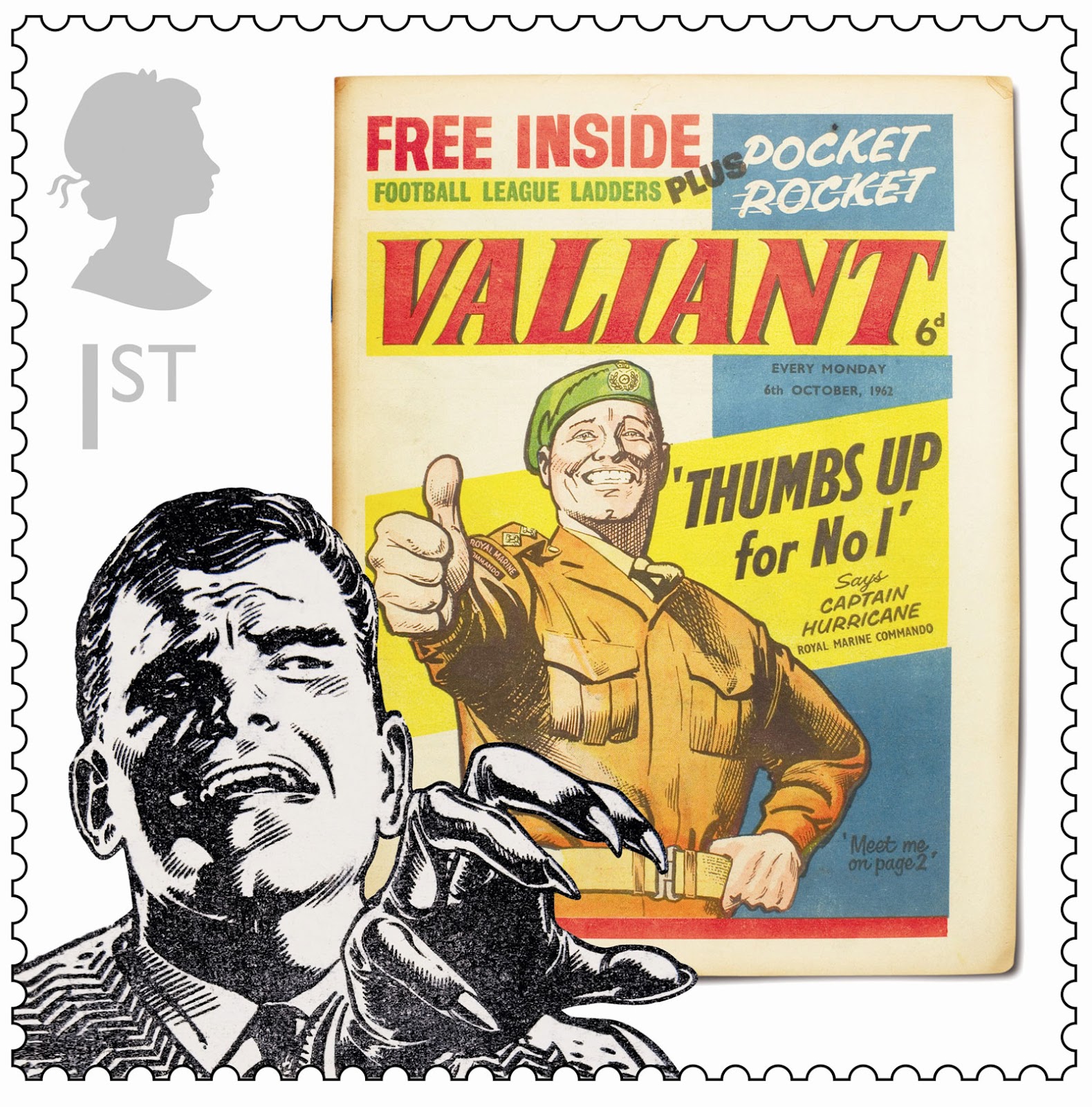 Royal Mail Comic Stamp - Valiant