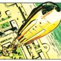 The Kingfisher spaceship, as seen in the first episode of “Dan Dare” for Eagle No. 1, cover dated 14th April 1950