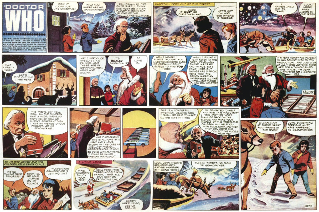An early Doctor Who comic spread from TV Comic