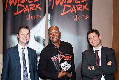Neil Gibson (right) with actor Samuel L. Jackson