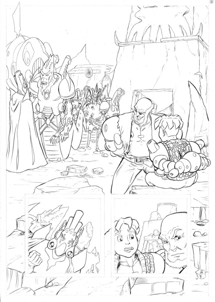 Pencils for a page from Worlds End Volume 2
