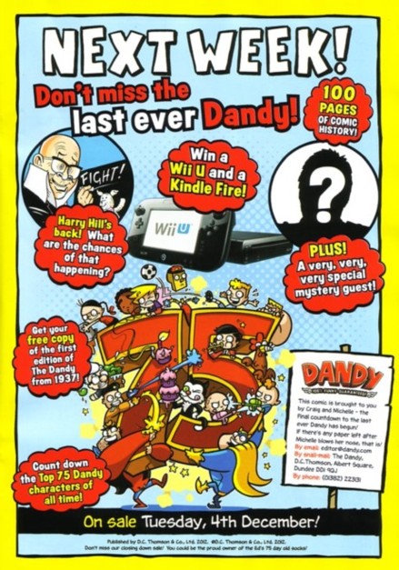The Dandy - Last Issue Advertisement 