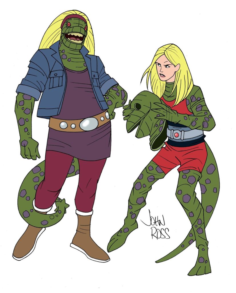 Original Doctor Who Adventures companions Decky and Heather