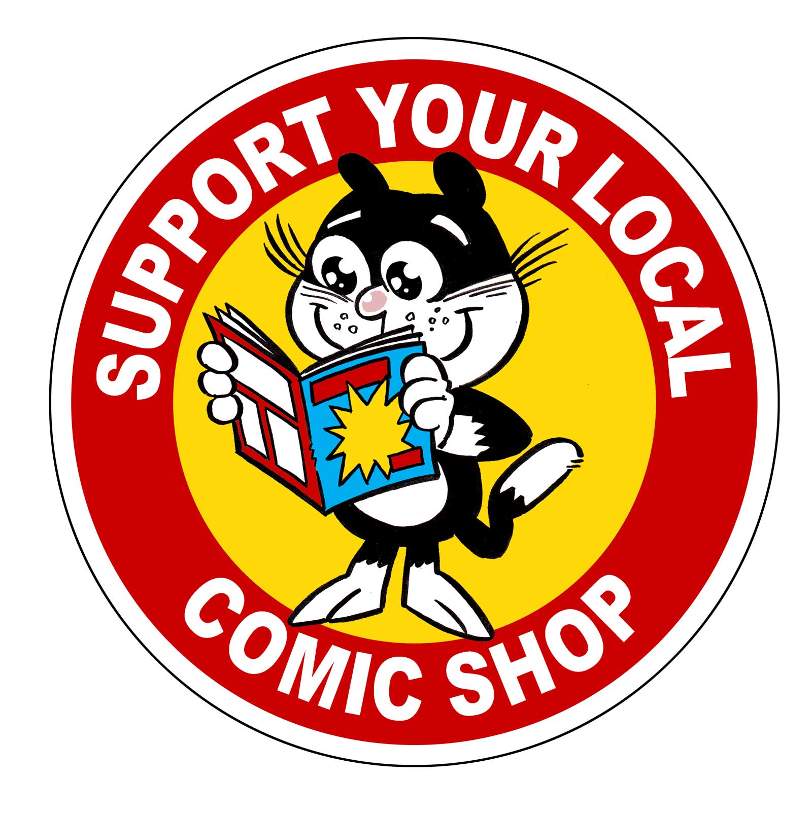 Support Your Local Comic Shop. Art by Nick Miller