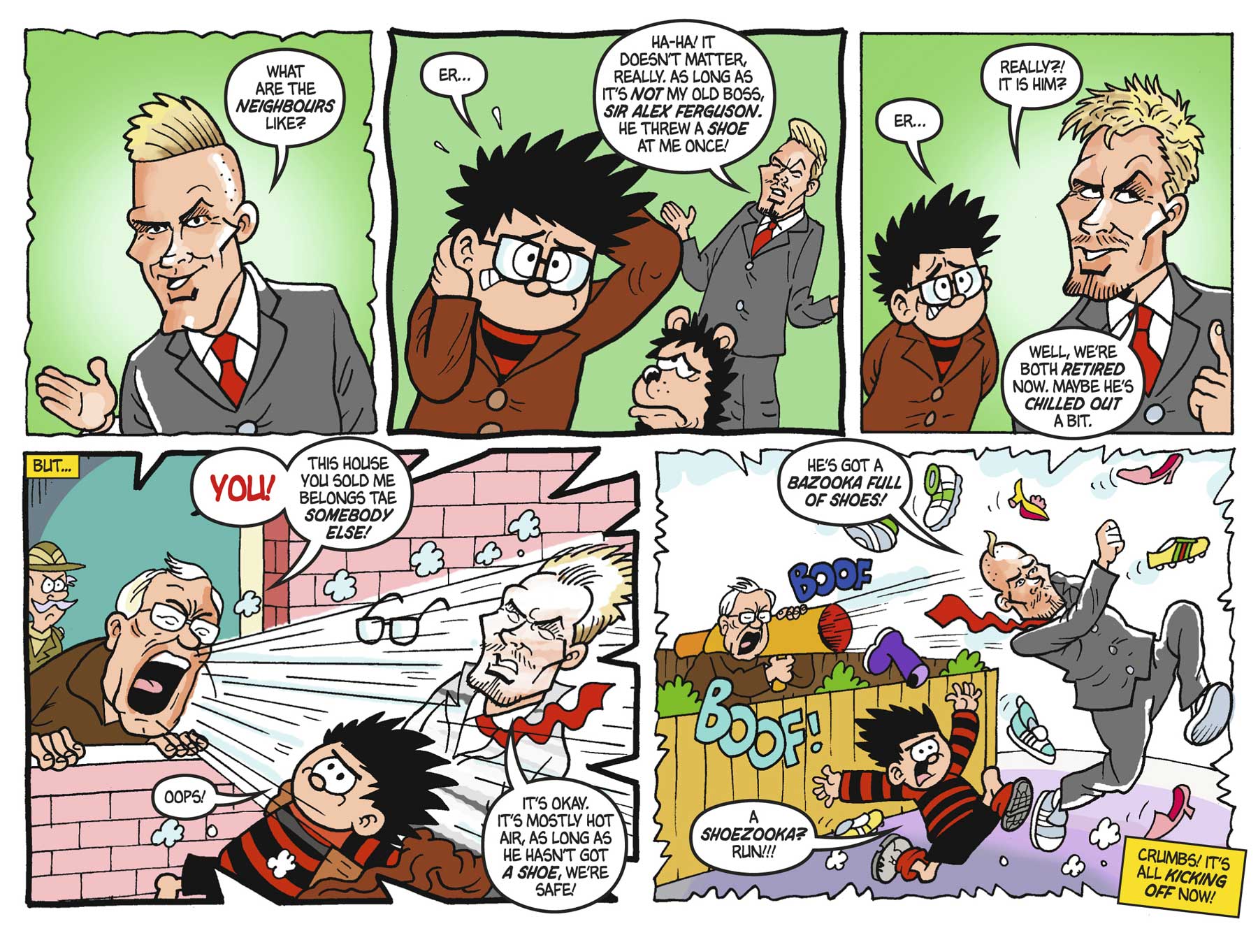 David Beckham in the 75th anniversary issue of The Beano