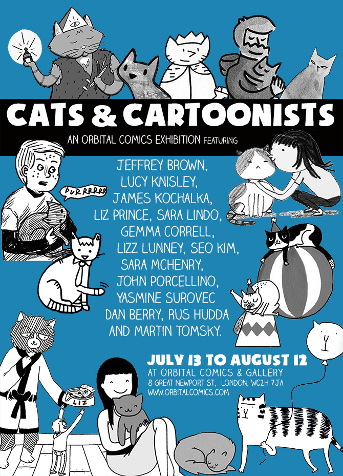 Cats and Comics Exhbition, Orbital Comics, London