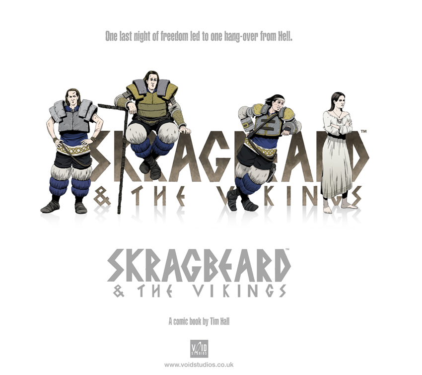Promotional art for Skragbeard & The Vikings by Tim Hall
