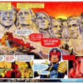A Brian Bolland spread from 2000AD's Judge Dredd: The Cursed Earth