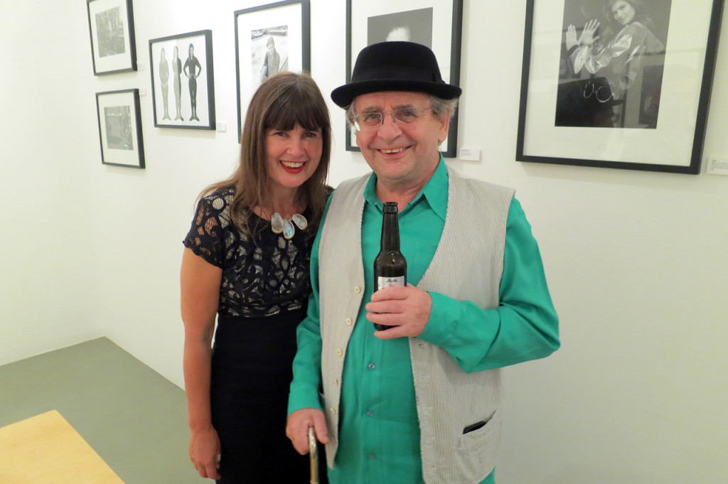 Sophie Aldred and Sylvester McCoy at the launch event for the 'Sophie's World' exhibition. Photo by and © Steve Cook. Used with permission.