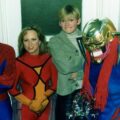 A young Zoe Ball takes in the delights of Marvel UK in 1994, while filming for some wonderful telly show or other for the BBC. In the Spider-Man suit is editor Stuart Bartlett and Spider-Woman is Marvel UK's American receptionist Alice. Death's Head II was often played by artist Liam Sharp (because he was the only giant amongst us). Photo: Tim Quinn