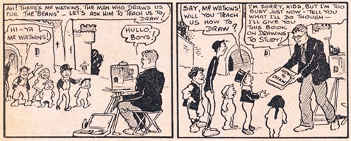 Lord Snooty meets Dudley D. Watkins in a strip published in 1942.