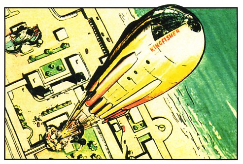 The Kingfisher sets out for Venus in the first episode of Dan Dare.