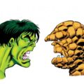 One of Simon Williams' original "Hulk versus Thing" artworks. Artwork © Simon Williams. Hulk, Thing © Marvel Comics