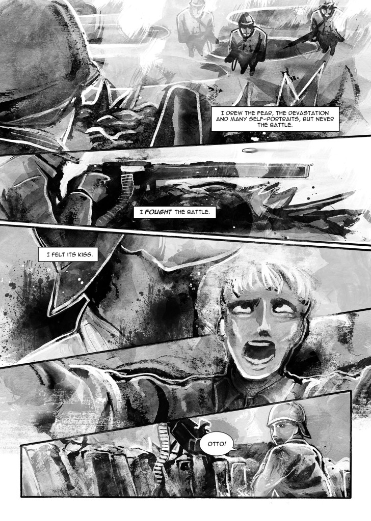 A page from Die and Become - story by John Stuart Clark and art by Sarah Jones.