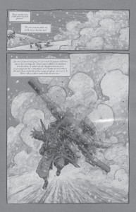 A page from White Death by Robbie Morrison, drawn by Charlie Adlard