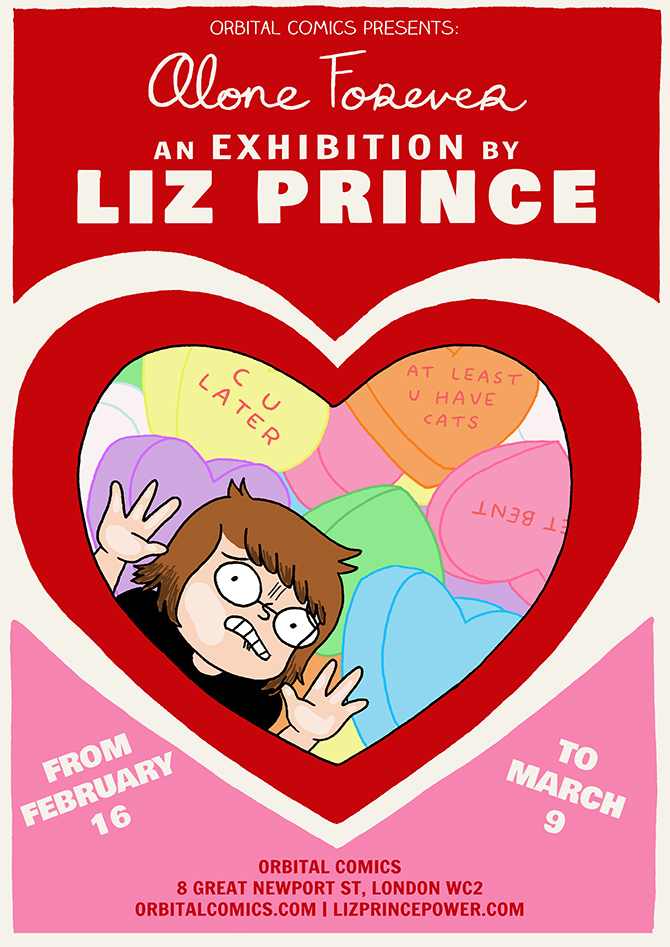 Orbital Comics Liz Prince Exhibition Poster 2014
