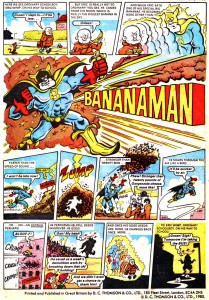 Bananaman's first appearance, in Nutty Issue 1 in February 1980. Art © DC Thomson.
