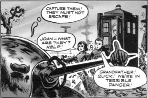 The Doctor confronts the Klepton Parasites in the first ever Tie-in comic strip based on the show, published in TV Comic in 1964.