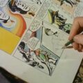 Frank Hampson at work on a panel of Dan Dare created just for the film Image: British Pathe