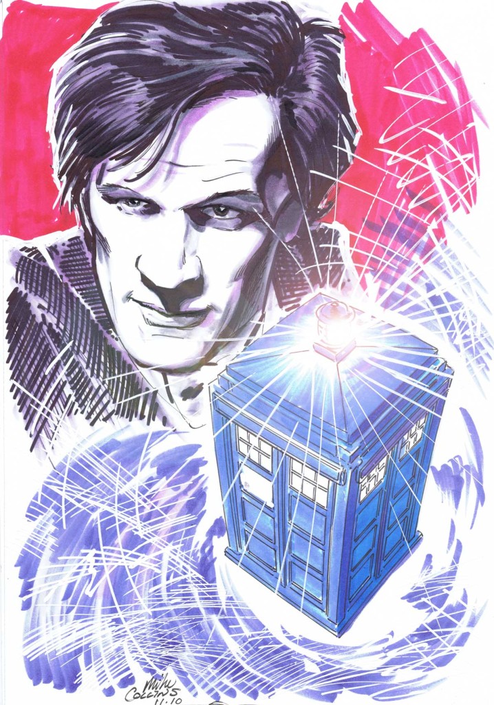 The Eleventh Doctor and TARDIS by Festival guest Mike Collins