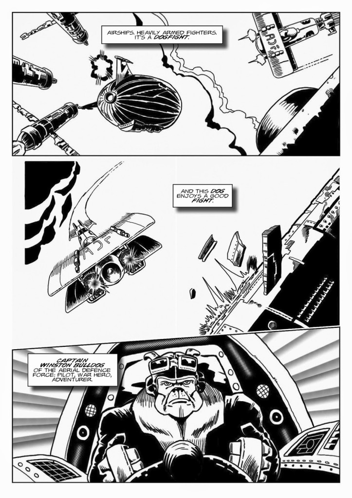 The brilliant new adventure for Captain Winston Bulldog by creator Jason Cobley, with art by PARAGON regular Stephen Prestwood and lettered by another stalwart, John Caliber.