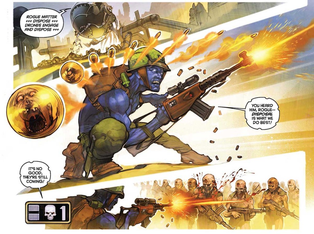 Stunning art by XXX on the 2000AD Sci-Fi Special's "Rogue Trooper" tale. Art © 2000AD