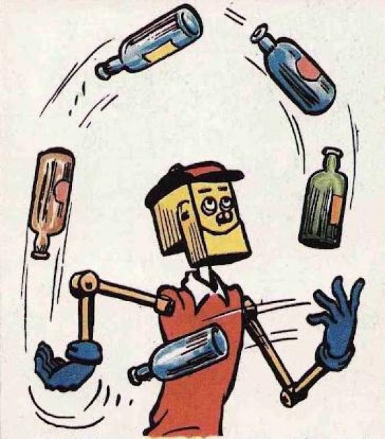 The robot schoolboy Brassneck, one of the late David Torrie's favourite Dandy characters. Image © DC Thomson