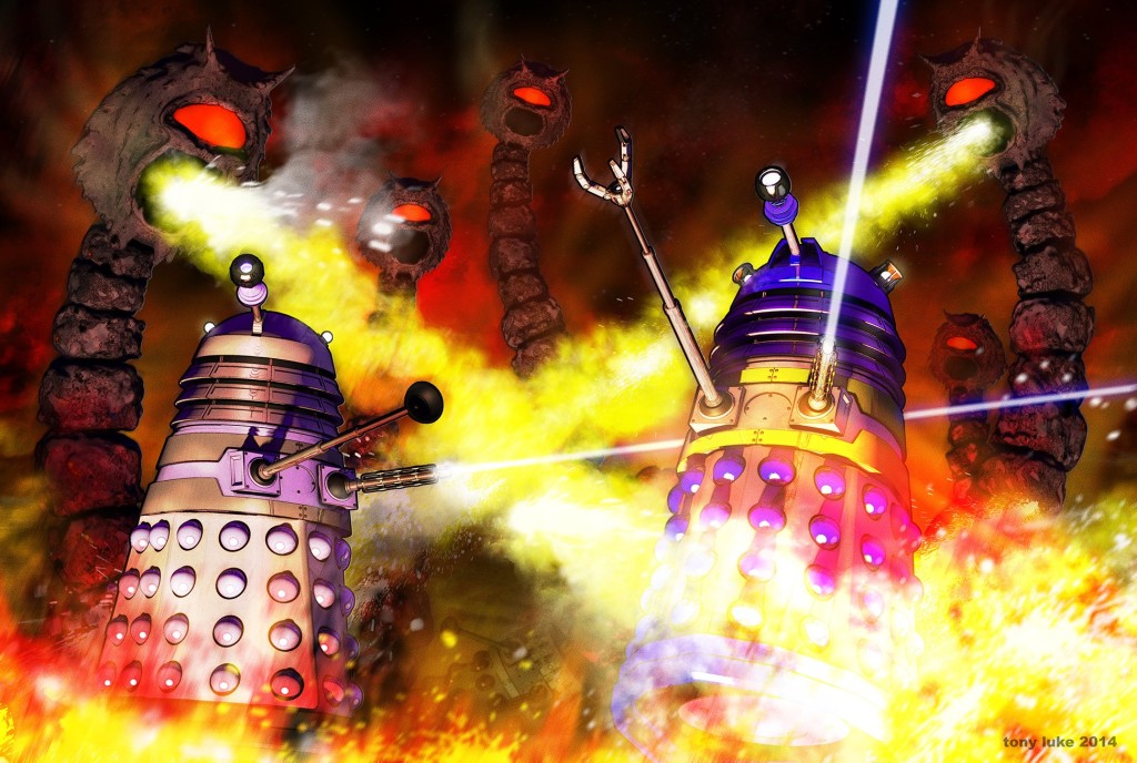 Daleks versus Rock Snakes by and ©  Tony Luke