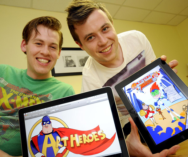 Daniel Clifford and Lee Robinson received advice from North East organisation TEDCO to set up Art heroes. Image: TEDCO