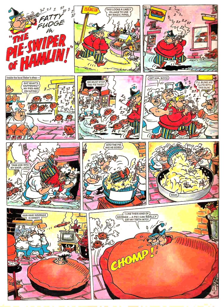 A page from a typical episode of "Fatty Fudge" in The Beano, which featured in the weekly comic's 2500th issue. Art © DC Thomson