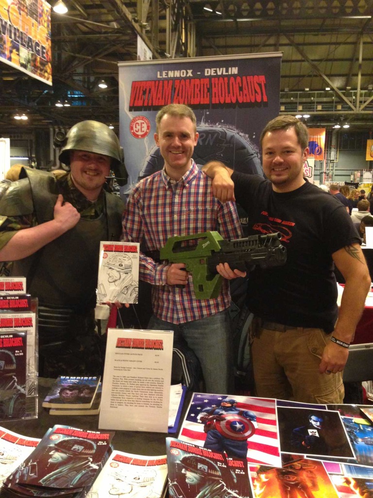 The VZH team and friend at Glasgow Comic Con. Photo courtesy Cult Empire