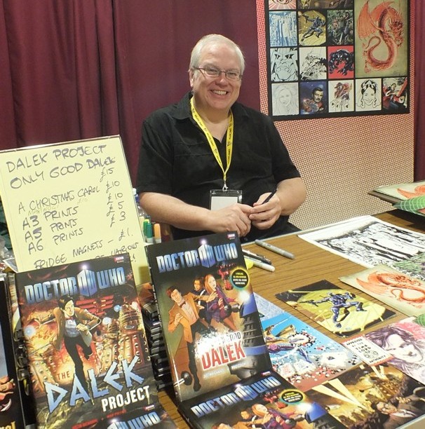 Comic artist Mike Collins at the Lakes Festival. Photo: Jeremy Briggs