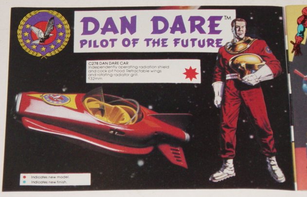 The planned Corgi toy for the proposed Dan Dare TV series.