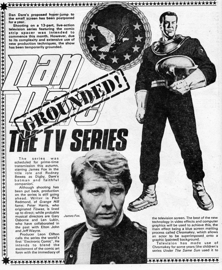 The article in 2000AD Prog 197 that announced the Dan Dare project had been abandonned.
