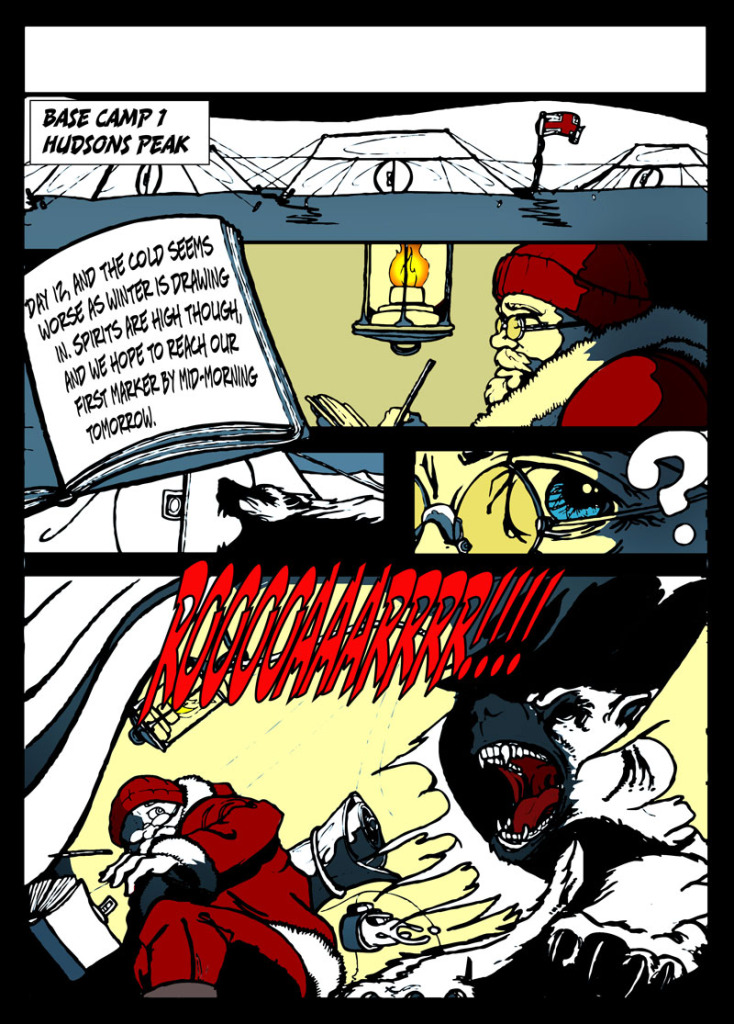 The 'online graphic novel' version of the same sequence from The Gold of Ragnorak.