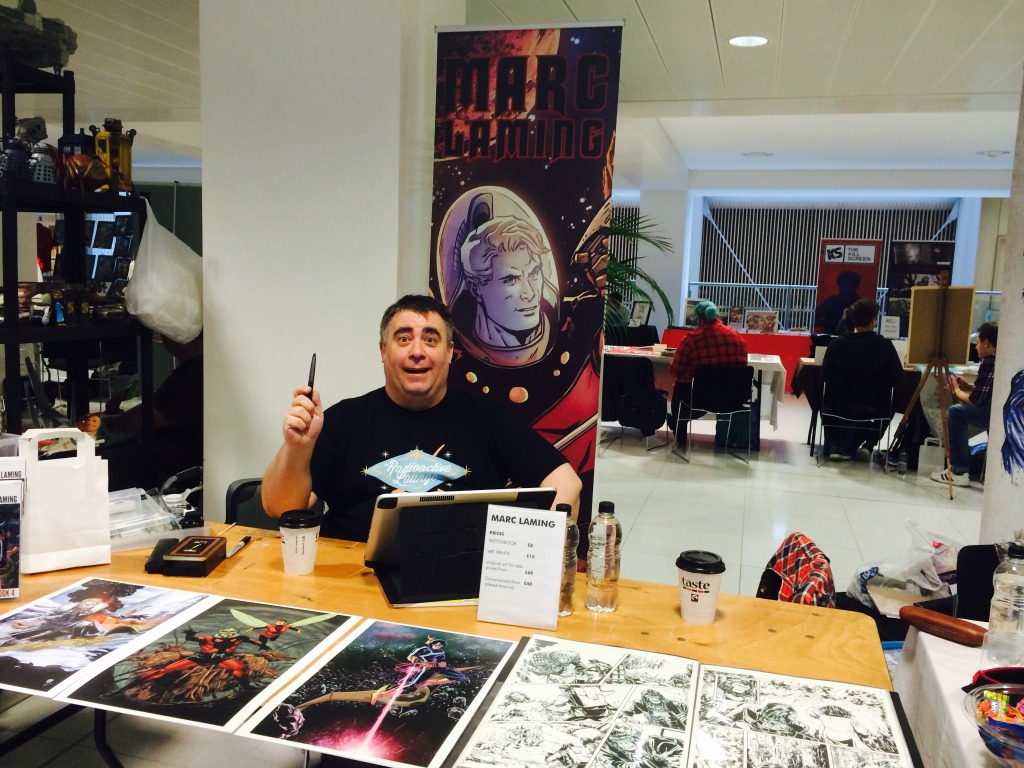 Marc Laming at Nottingham Comic Con 2014. Photo: Antony Esmond