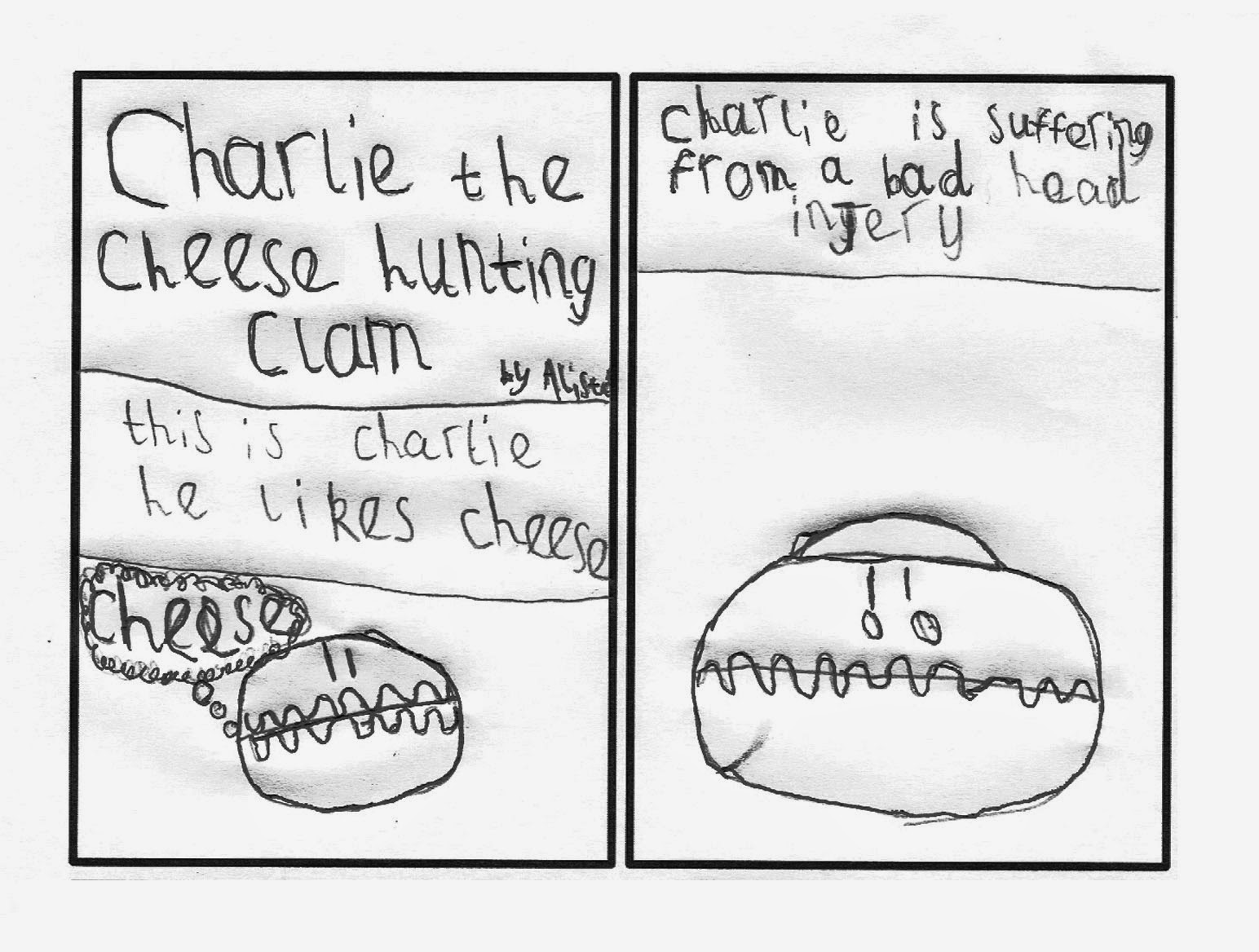 Charlie the Cheese-Hunting Clam, © 2014 by Alister Marsden