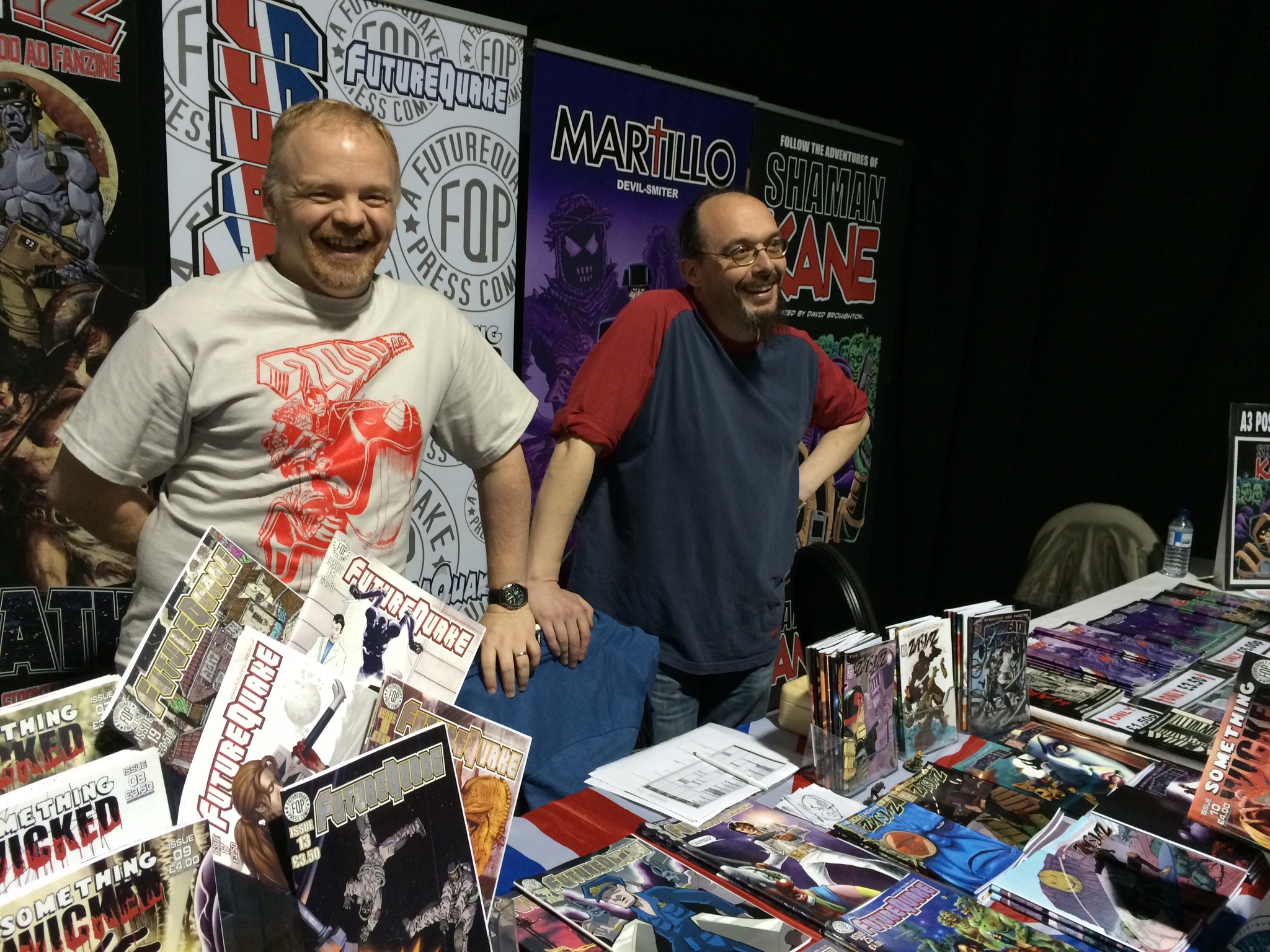 Futurequake Press were at Thought Bubble in force. Pictured are Dave Evans and Richmond Clements. Photo: Antony Esmond.